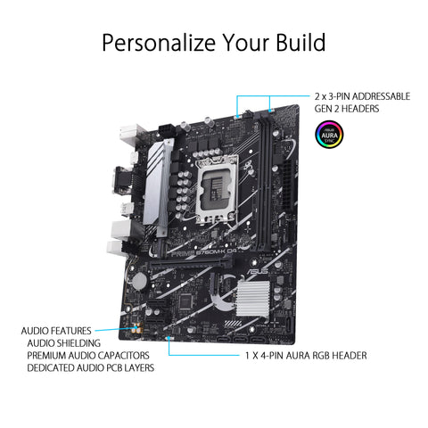 Placa Base Asus PRIME B760M-K D4 Socket 1700/ Micro ATX