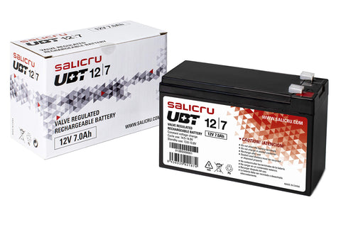 Batería Salicru UBT 12/7 V2 compatible con SAI Salicru según especificaciones