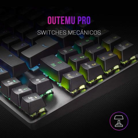 Teclado Gaming Mecánico Mars Gaming MKREVOPRORES/ Switch Rojo