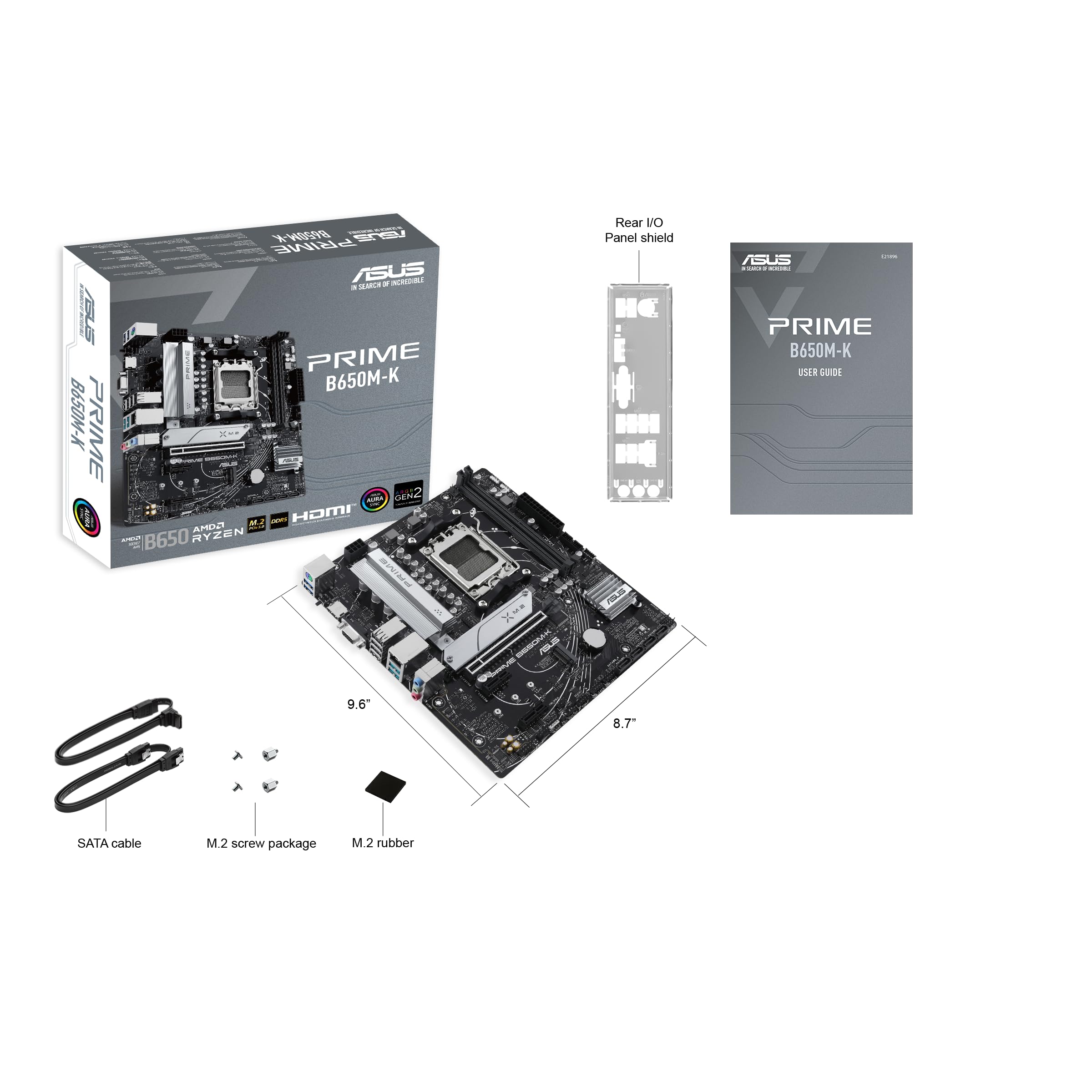 Placa Base Asus Prime B650M-K/ Socket AM5/ Micro ATX