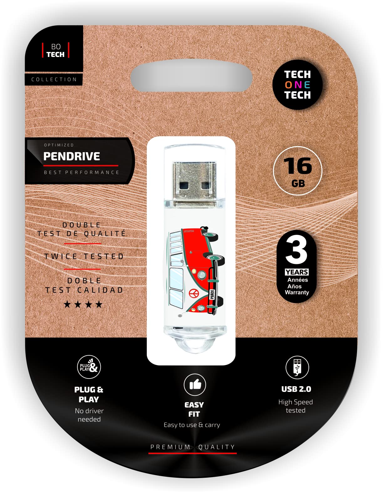 Pendrive 16GB Tech One Tech Camper VAN-VAN USB 2.0