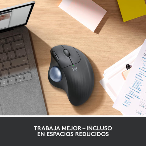 Ratón Trackball Inalámbrico por Bluetooth Logitech ERGO M575/ Hasta 2000 DPI/ Grafito