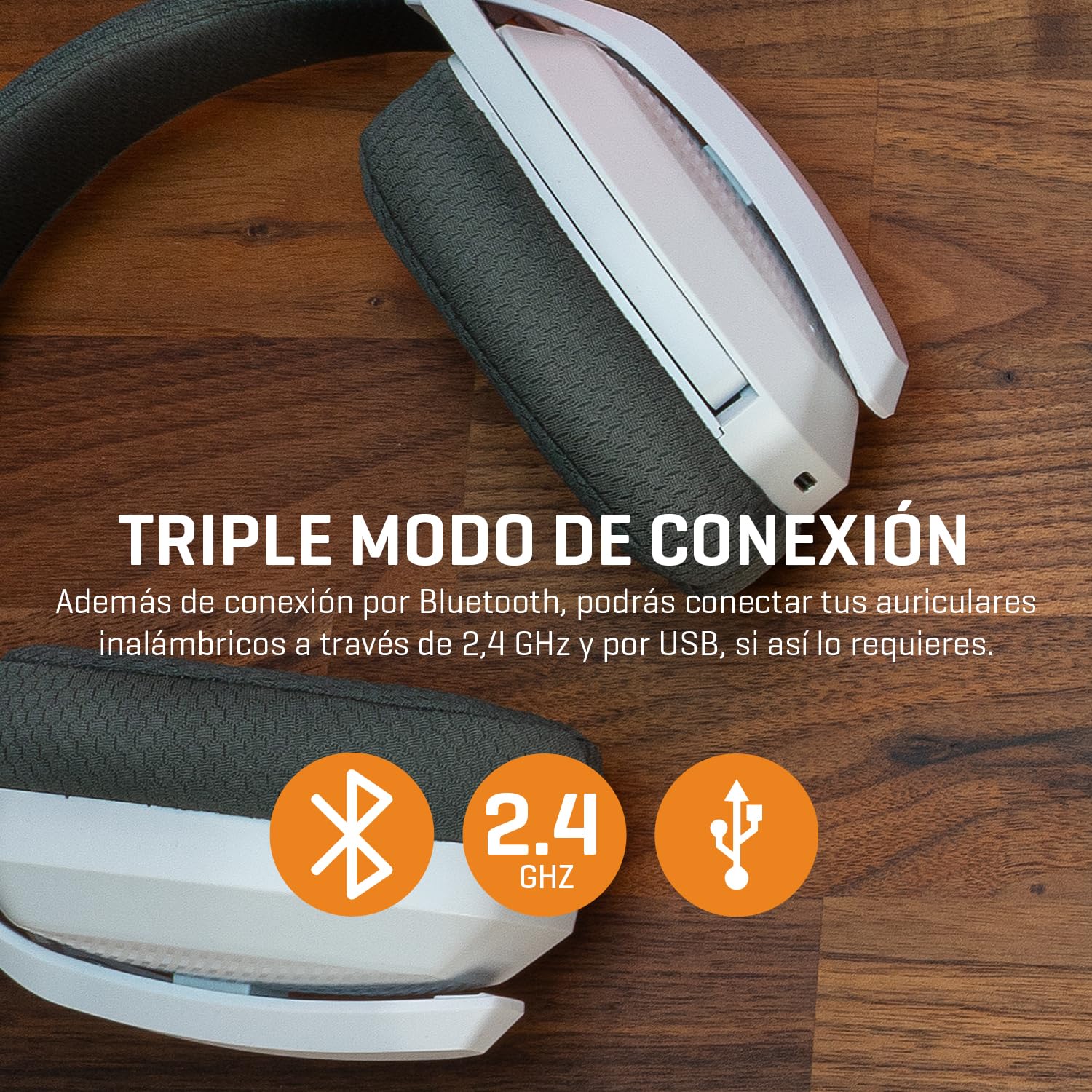 Auriculares Gaming Inalámbricos con Micrófono Krom Kanji/ Bluetooth/ USB 2.0/ Blancos