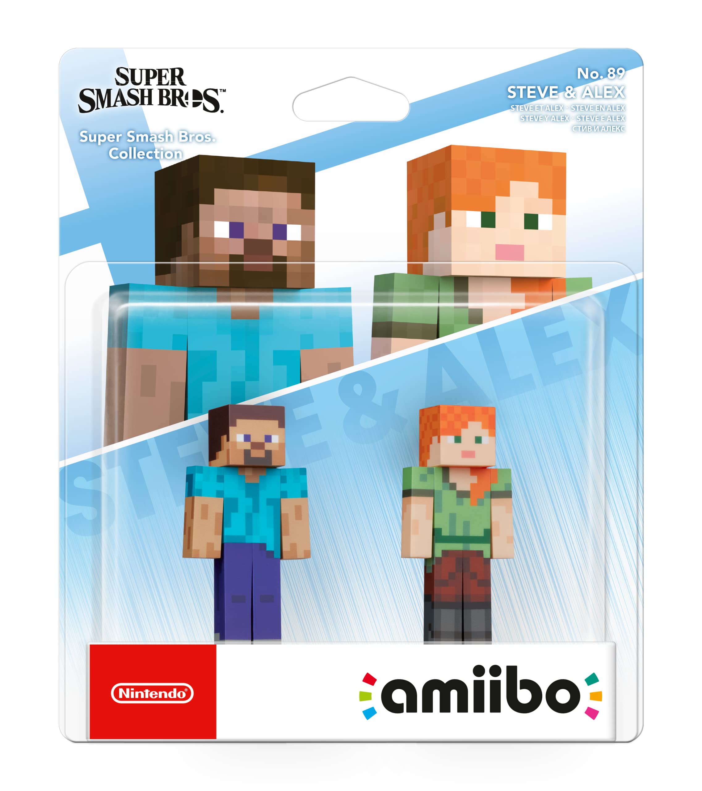 Nintendo AMIIBO: Super Smash Bros. Collection - Steve/Alex (Minecraft) - No. 89 (Double Pack) (Multi)