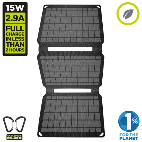 Panel Solar Portátil Muvit MCSCH0002/ 1xUSB/ 15W