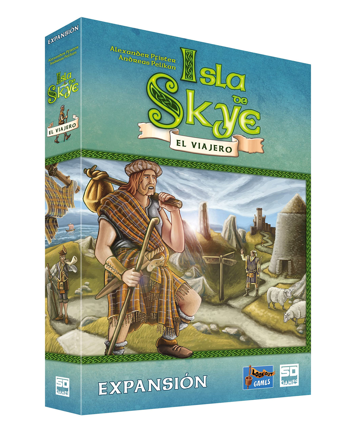 SD GAMES - Isla de Skye: El Viajero - Juego de Estrategia en Escocia - Subastas y Losetas - Papel - 19X27X4cm