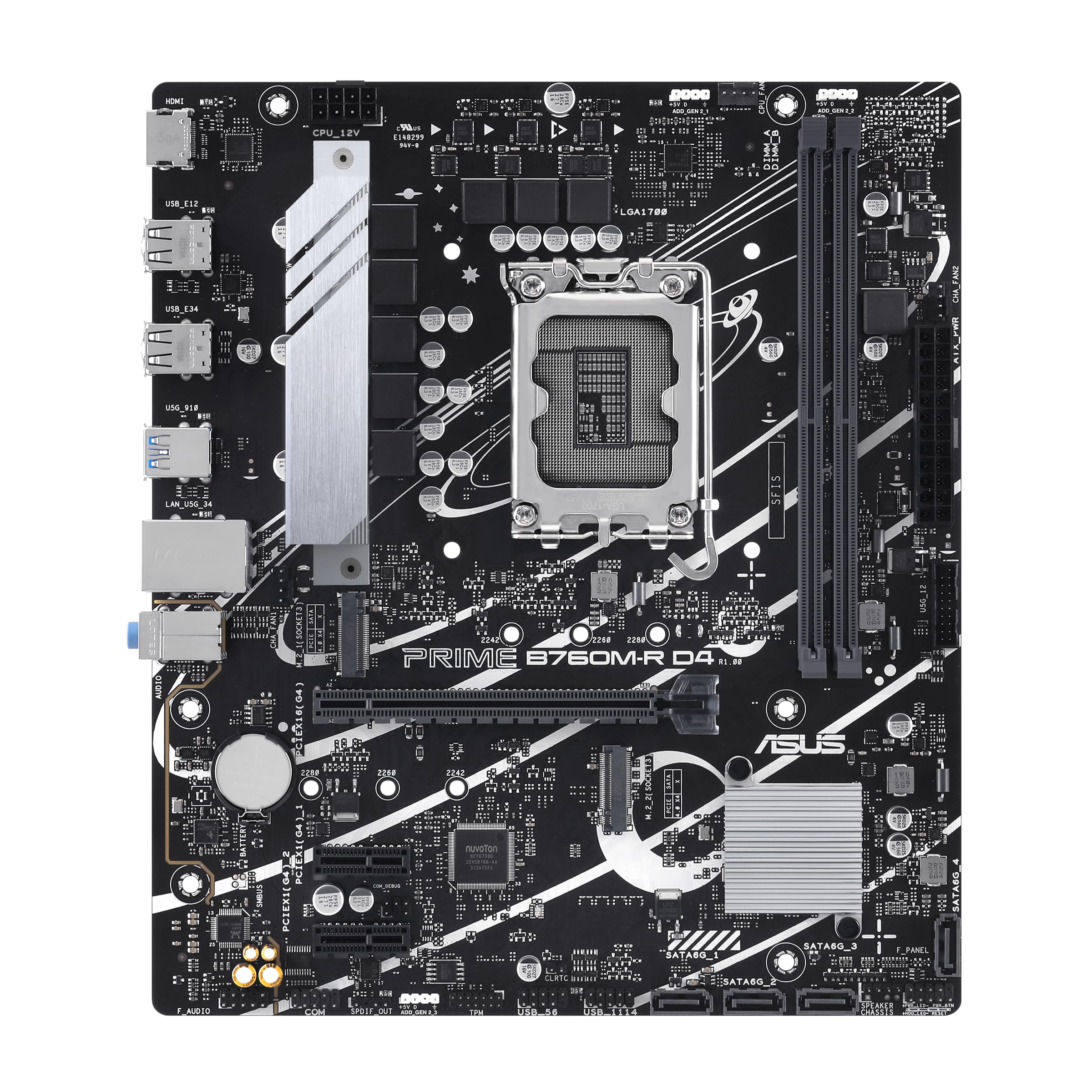 Placa Base Asus PRIME B760M-R D4 Socket 1700/ Micro ATX