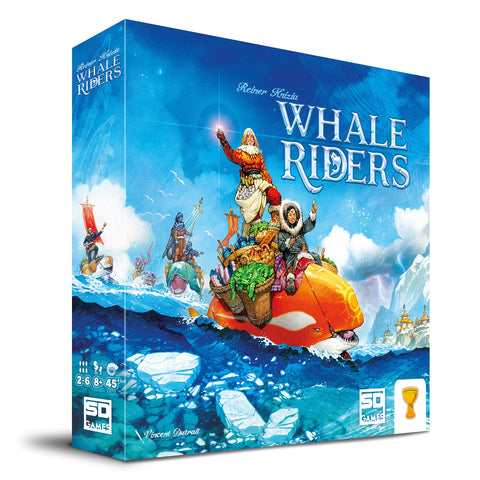 SD GAMES - Juego de Tablero Whale Riders - Juego de Estrategia y Gestión - Comercio, Losetas - 30x30x5cm