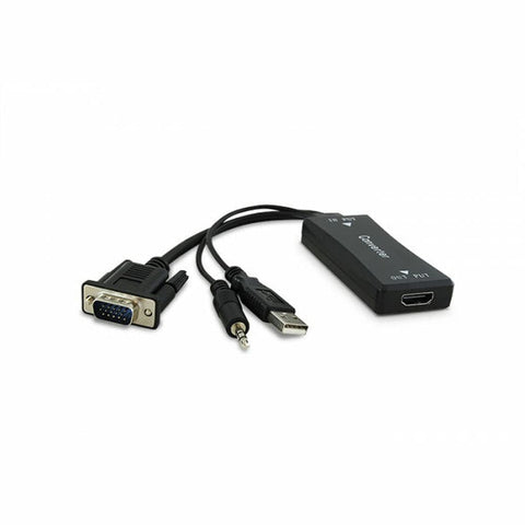 Cable Conversor 3GO C132 HDMI Hembra - VGA Macho/ 28.5cm/ Negro