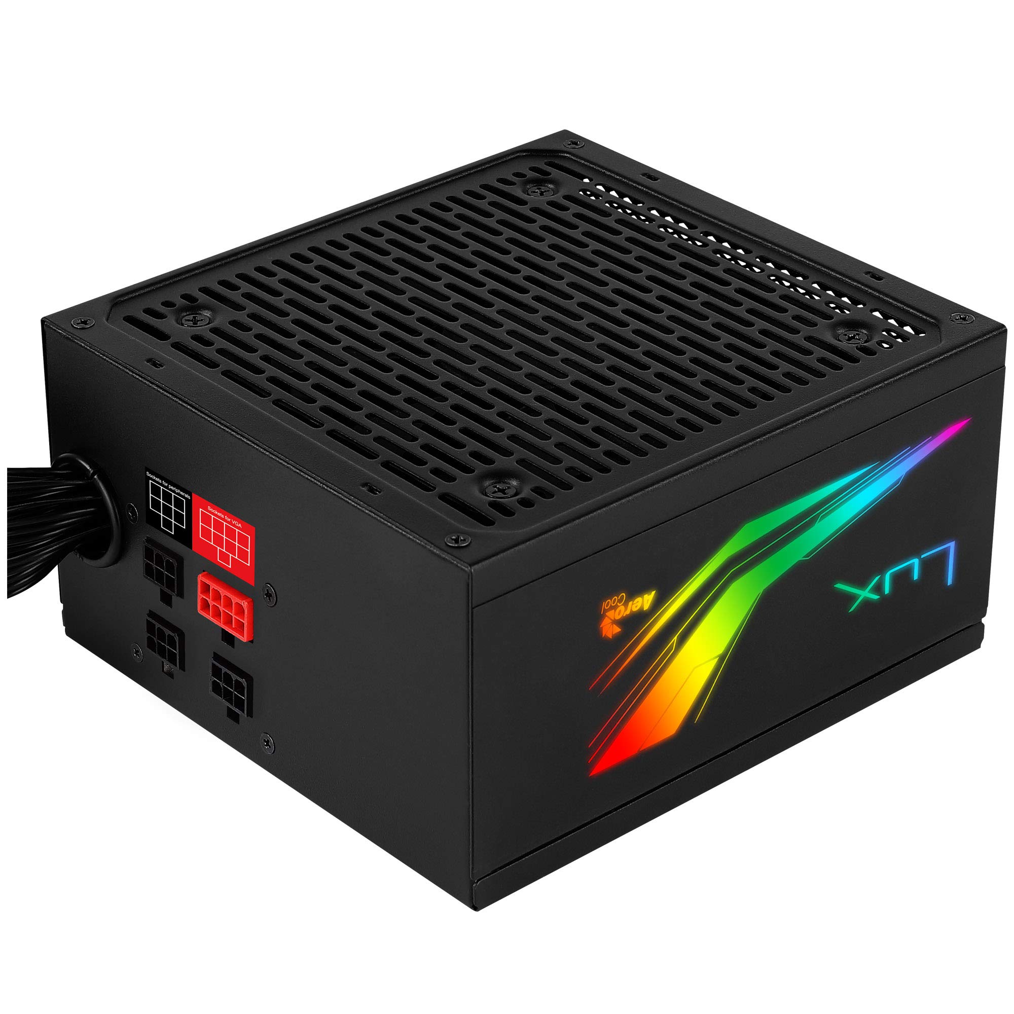 Fuente de Alimentación Aerocool LUX RGB 650M/ 650W/ Ventilador 12cm/ 80 Plus Bronze