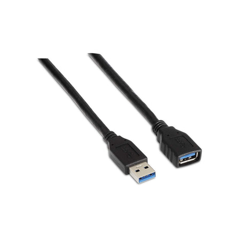 Cable Alargador USB 3.0 Aisens A105-0041/ USB Macho - USB Hembra/ Hasta 9W/ 625Mbps/ 1m/ Negro