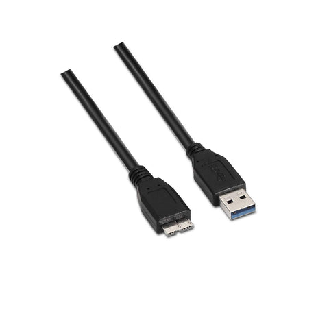 Cable USB 3.0 Aisens A105-0043/ USB Macho - MicroUSB Macho/ Hasta 9W/ 625Mbps/ 1m/ Negro