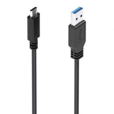 Cable USB 3.1 Tipo-C Aisens A107-0860/ USB Tipo-C Macho - USB Macho/ 10Gbps/ 2m/ Negro