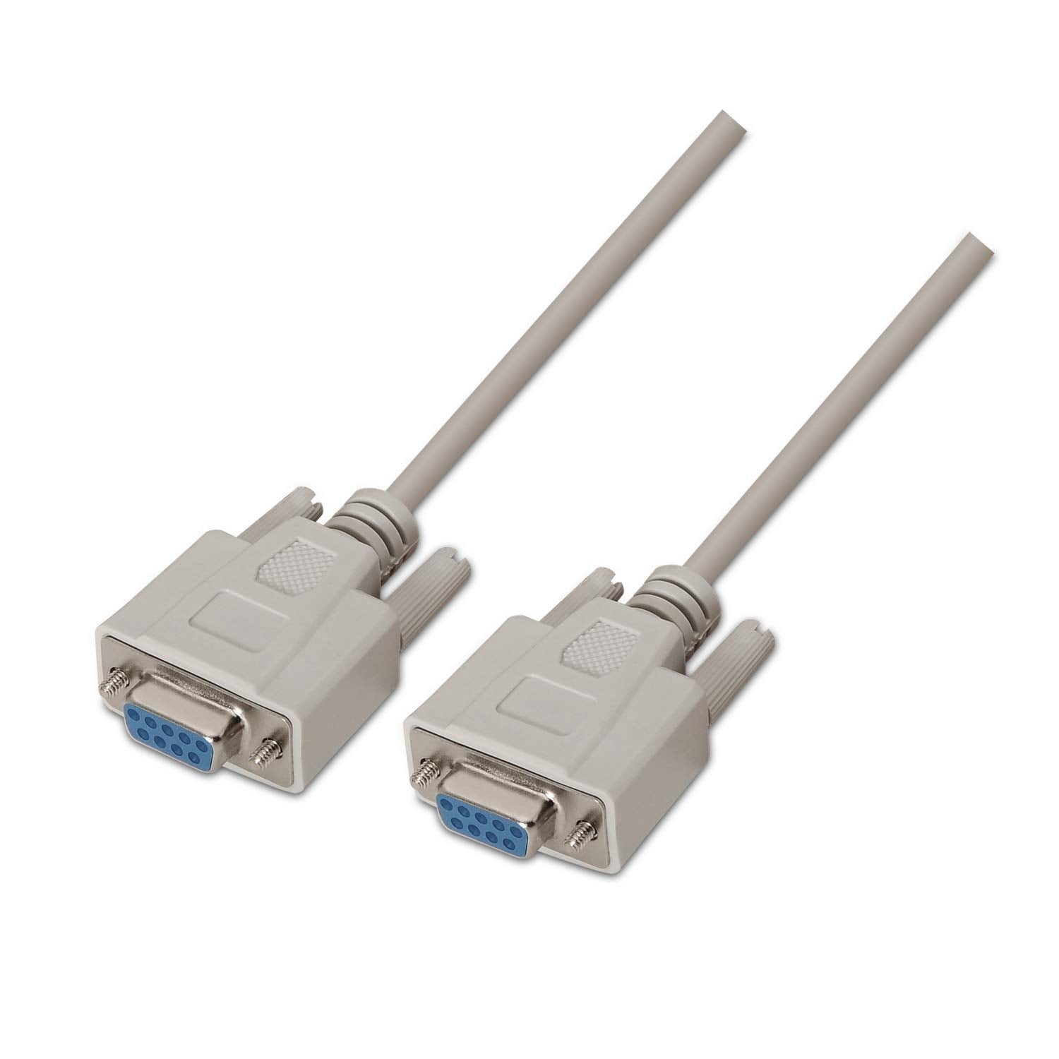 Cable Serie RS232 Aisens A112-0066/ DB9 Hembra - DB9 Hembra/ Hasta 0.15W/ 1.6Mbps/ 1.8m/ Beige