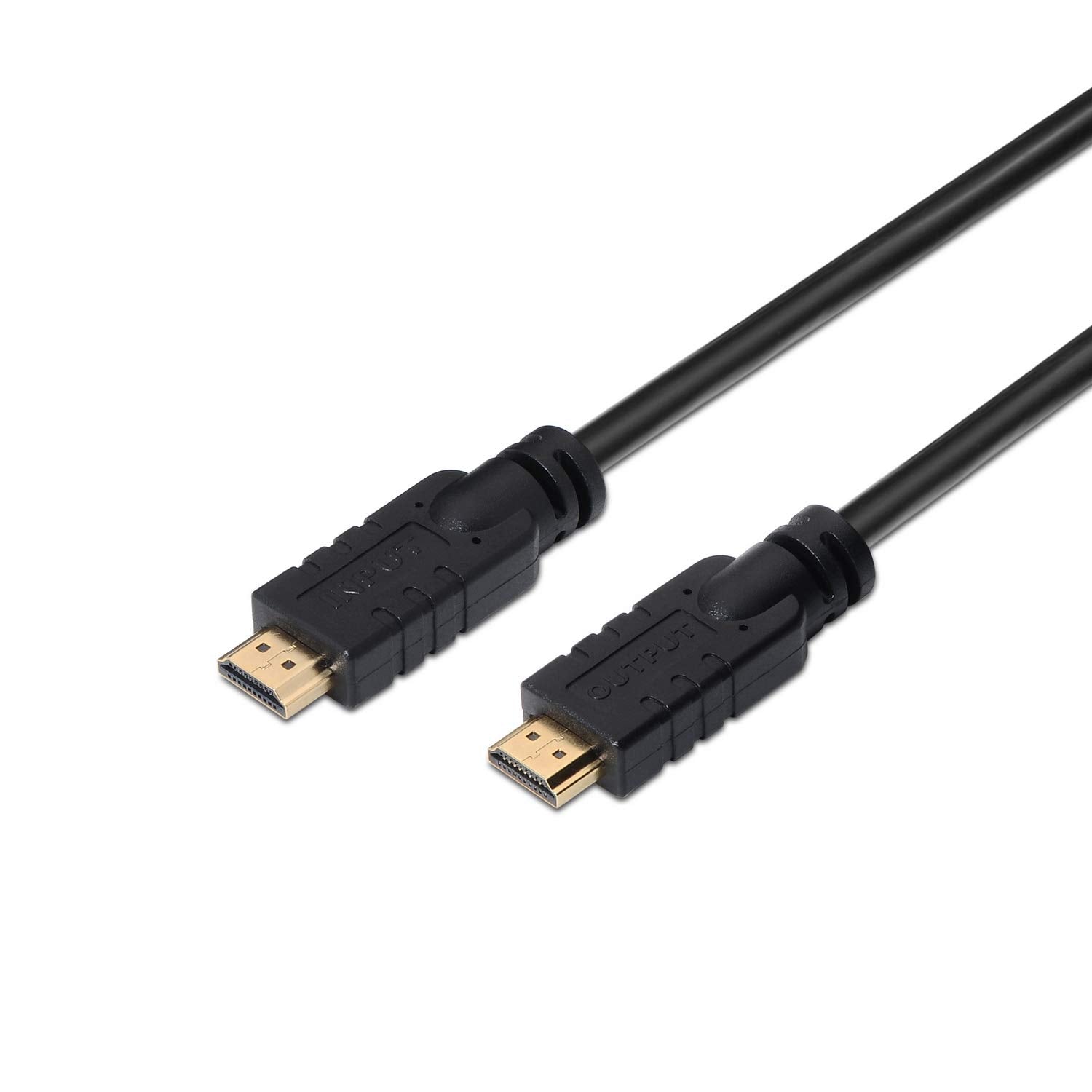 Cable HDMI 1.4 Aisens A119-0104/ HDMI Macho - HDMI Macho/ Hasta 10W/ 720Mbps/ 20m/ Negro