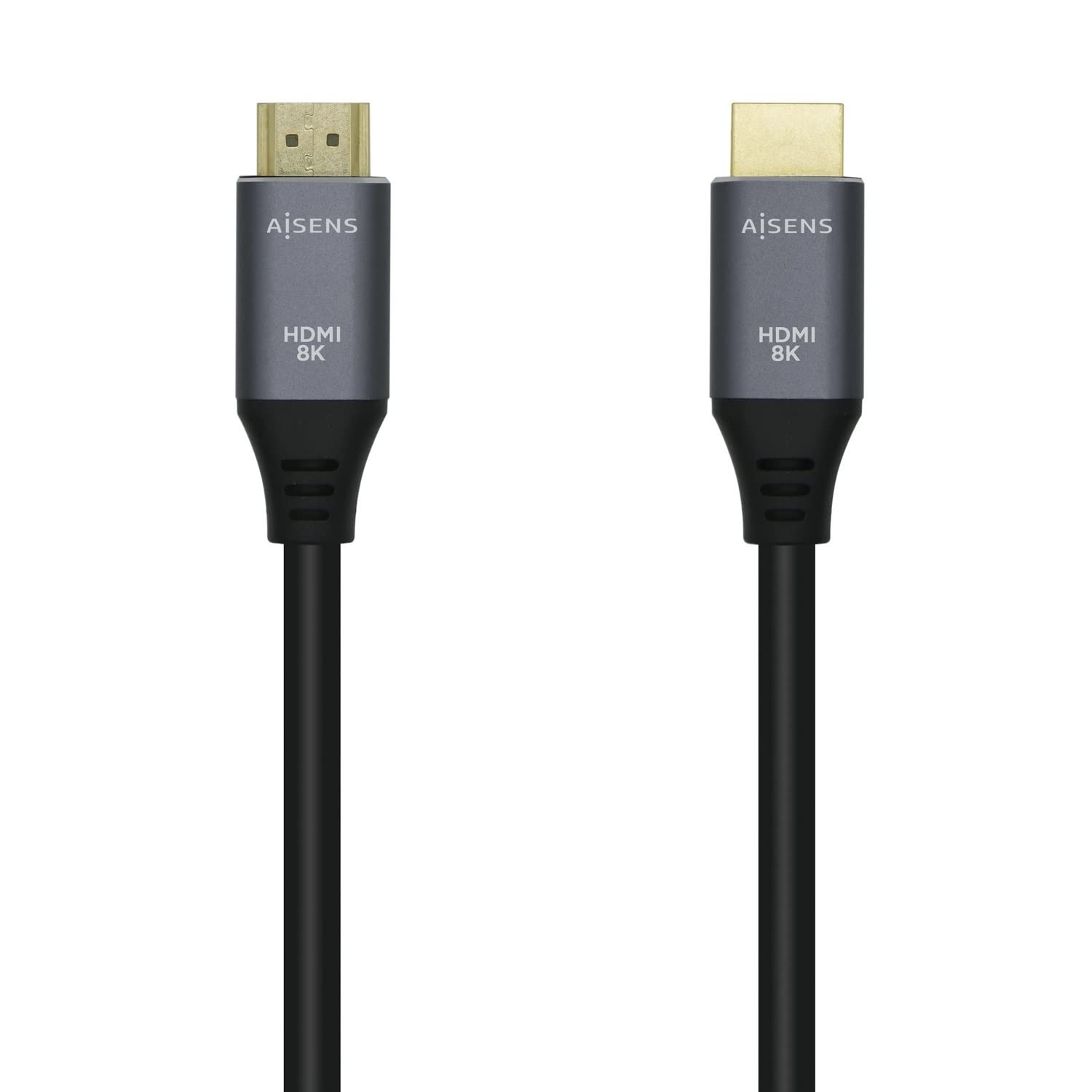 Cable HDMI 2.1 8K Aisens A150-0425/ HDMI Macho - HDMI Macho/ 50cm/ Gris Negro