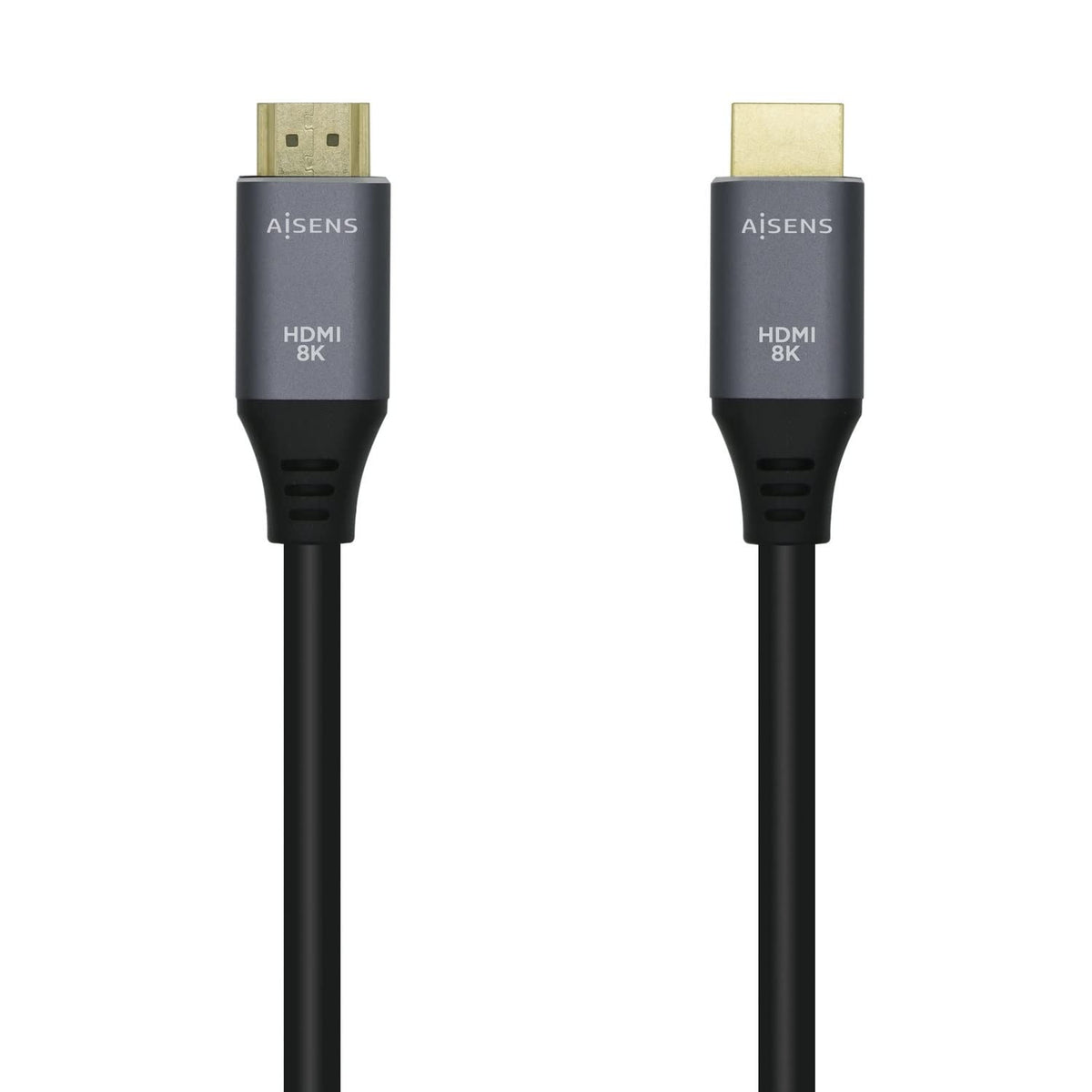 Cable HDMI 2.1 8K Aisens A150-0426/ HDMI Macho - HDMI Macho/ 1m/ Gris Negro