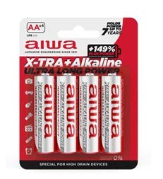 Pack de 4 Pilas AA Aiwa X-TRA+Alcaline LR6/ 1.5V/ Alcalinas