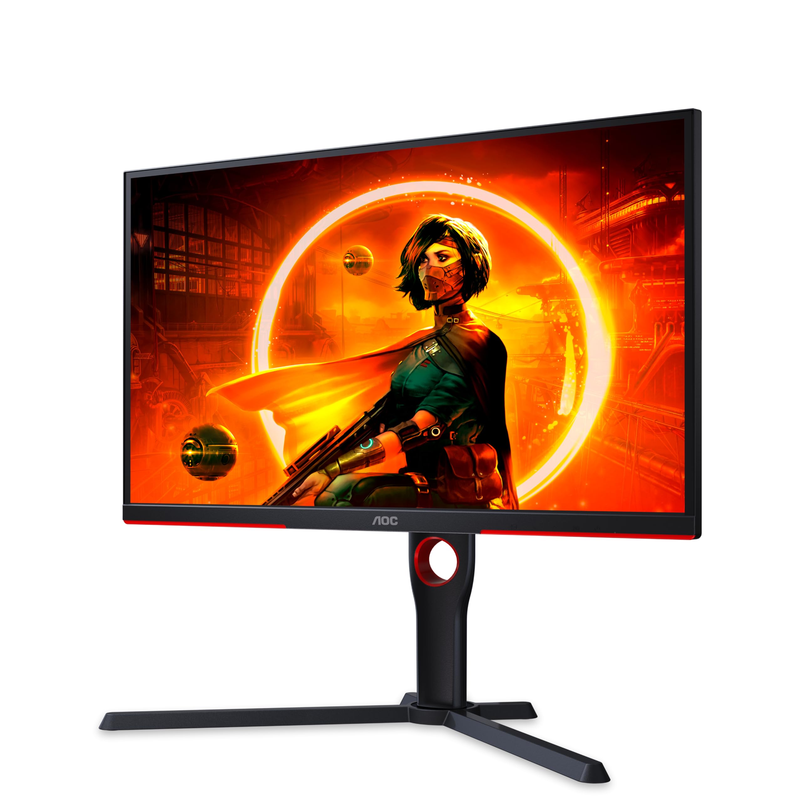 Monitor Gaming AOC 25G3ZM/BK 24.5'/ Full HD/ 0.5ms/ 240Hz/ VA/ Regulable en altura/ Negro y Rojo