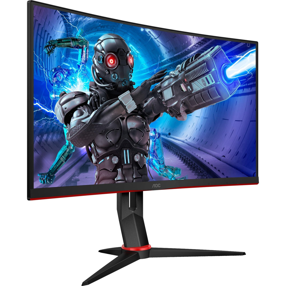 Monitor Gaming Curvo AOC C27G2ZE/BK 27'/ Full HD/ 1ms/ 240Hz/ VA/ Negro y Rojo