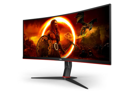 Monitor Gaming Ultraparonámico Curvo AOC CU34G2XP/BK 34'/ WQHD/ 1ms/ 180Hz/ VA/ Negro