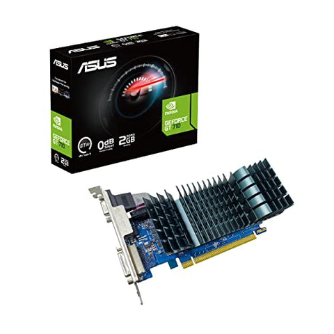 Tarjeta Gráfica Asus GeForce GT 710 EVO/ 2GB DDR3/ Compatible con Perfil Bajo