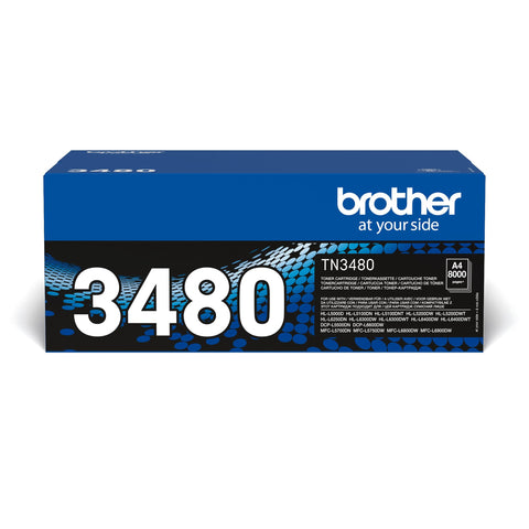 Tóner Original Brother TN-3480 Alta Capacidad/ Negro