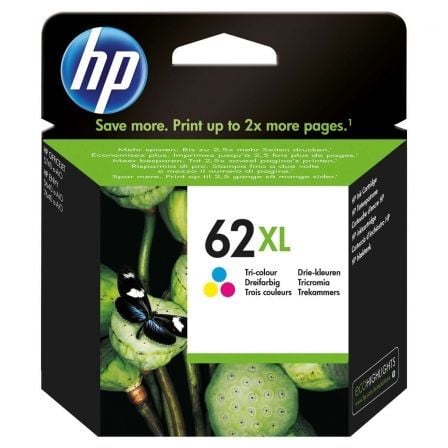 Cartucho de Tinta Original HP nº62 XL Alta Capacidad/ Tricolor