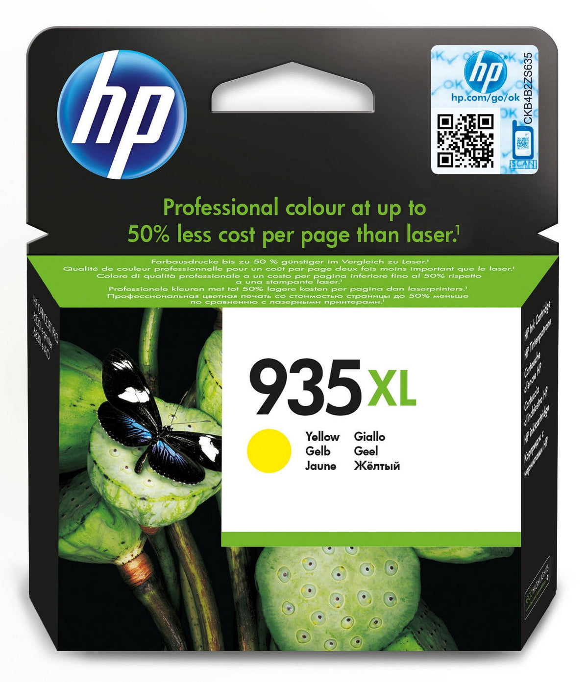 Cartucho de Tinta Original HP nº935 XL Alta Capacidad/ Amarillo