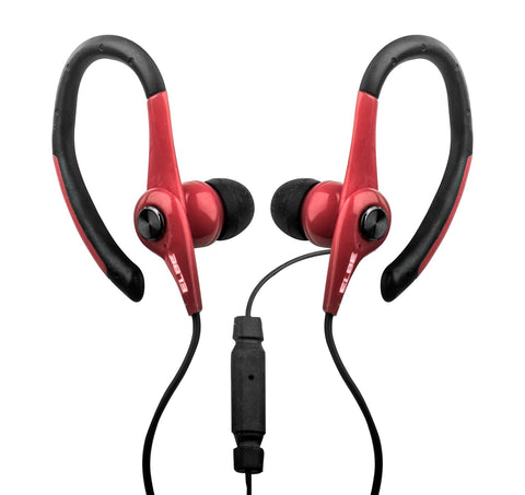 Auriculares Deportivos Elbe AU-107-MIC/ con Micrófono/ Jack 3.5/ Rojo y Negro