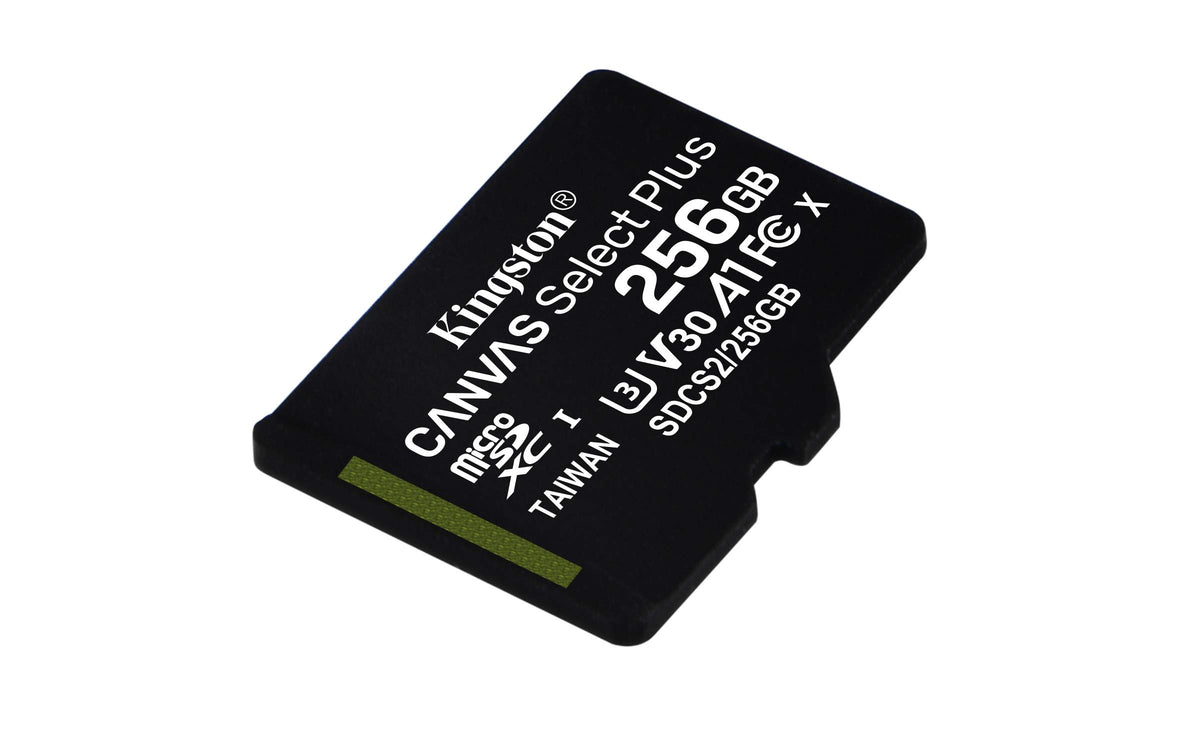 Tarjeta de Memoria Kingston CANVAS Select Plus 256GB microSD XC/ Clase 10/ 100MBs