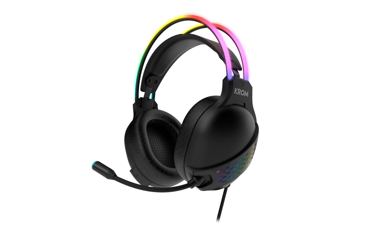 Auriculares Gaming con Micrófono Krom Klaim/ Jack 3.5/ USB 2.0/ Negros