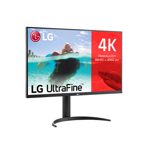 Monitor Profesional LG UltraFine 32UR550-B 31.5'/ 4K/ Multimedia/ Regulable en altura/ Negro