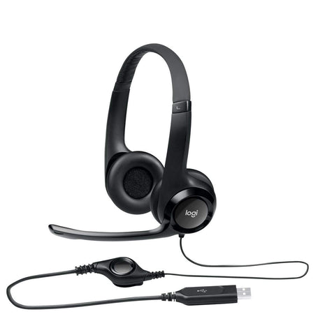 Auriculares Logitech H390/ con Micrófono/ USB/ Negros