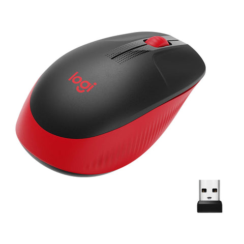 Ratón Inalámbrico Logitech M190/ Hasta 1000 DPI/ Rojo