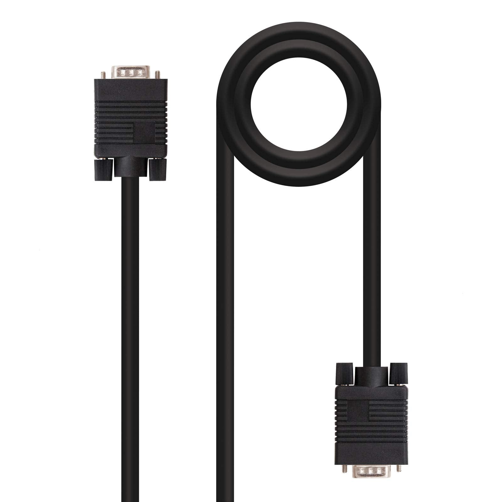 Cable SVGA Nanocable 10.15.1302/ VGA Macho - VGA Macho/ 1.8m/ Negro