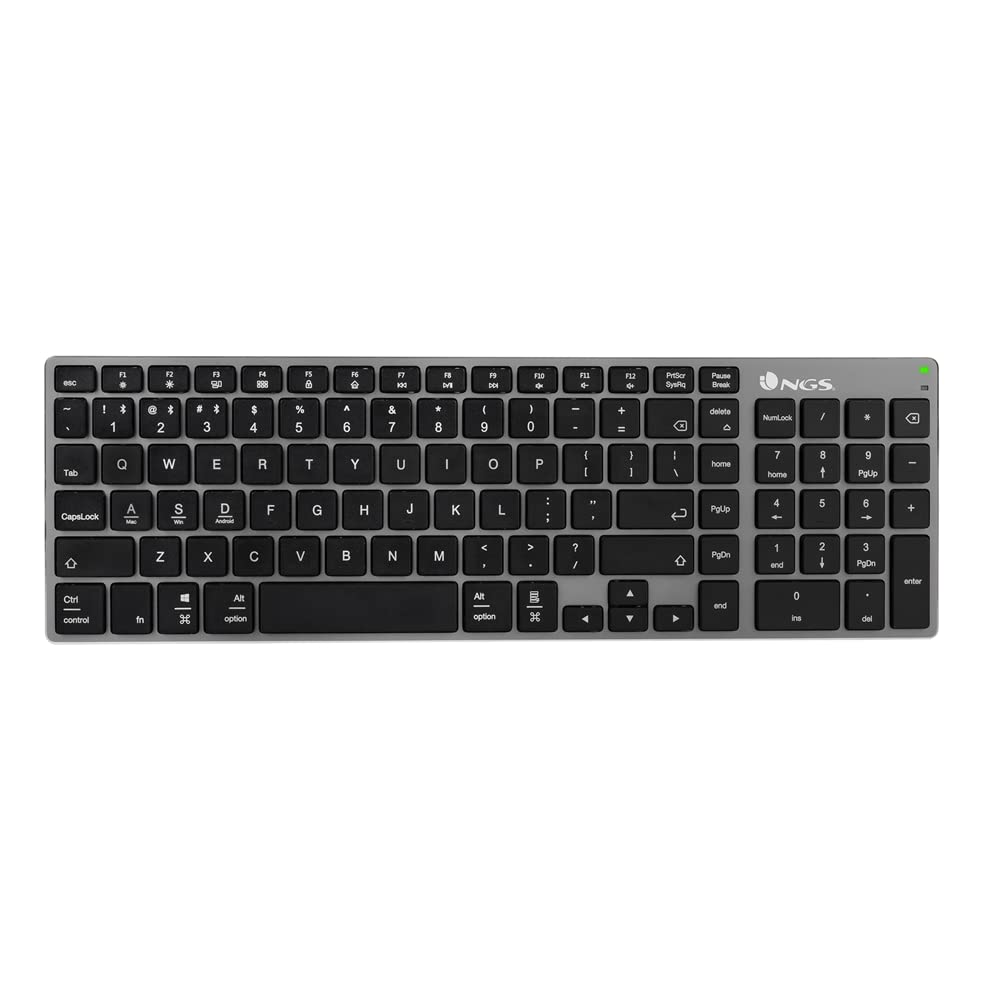 Teclado Inalámbrico por Bluetooth NGS Fortune-BT/ Gris