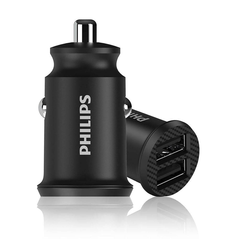 Cargador de Coche Philips DLP2510/ 2xUSB/ 12W