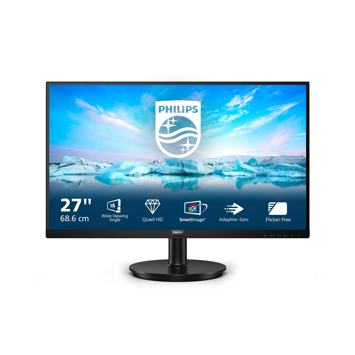 Monitor Profesional Philips 275V8LA 27'/ QHD/ Multimedia/ Negro