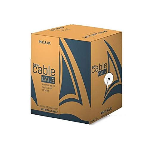 Bobina de Cable RJ45 UTP Phasak PHR 6302 Cat.6/ 305m/ Gris