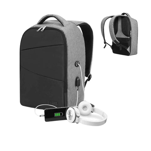 Mochila Subblim Secure V2 AP para Portátiles hasta 15.6'/ Puerto USB/ Antirrobo/ Gris