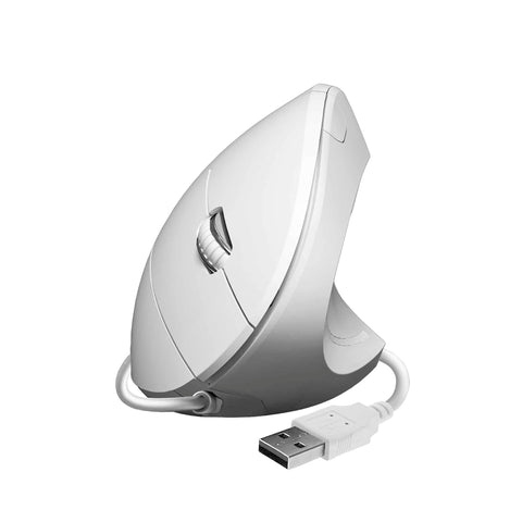 Ratón Ergonómico Inalámbrico por Bluetooth/ 2.4GHz Subblim Glide Vertical Ergo Dual Battery/ Batería Recargable/ Hasta 1600 DPI/ Blanco