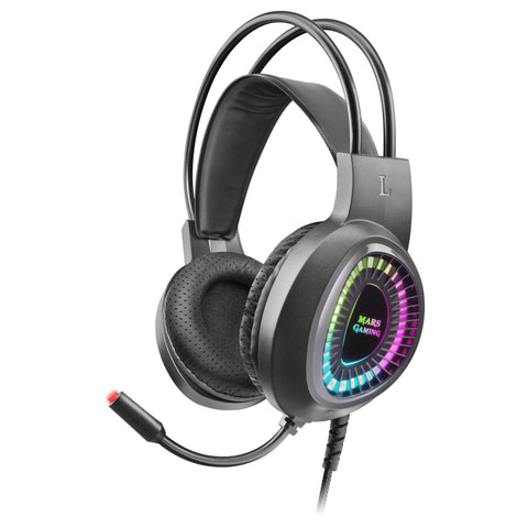 Auriculares Gaming con Micrófono Mars Gaming MH220/ Jack 3.5/ Negros