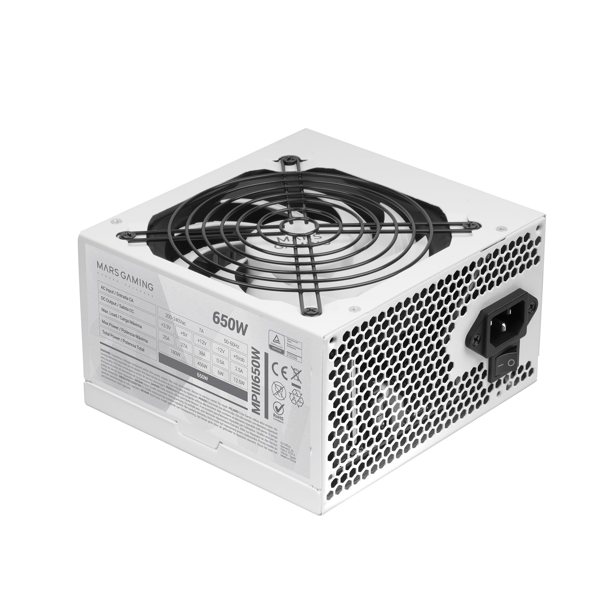 Fuente de Alimentación Mars Gaming MPIII650W/ 650W/ Ventilador 12cm