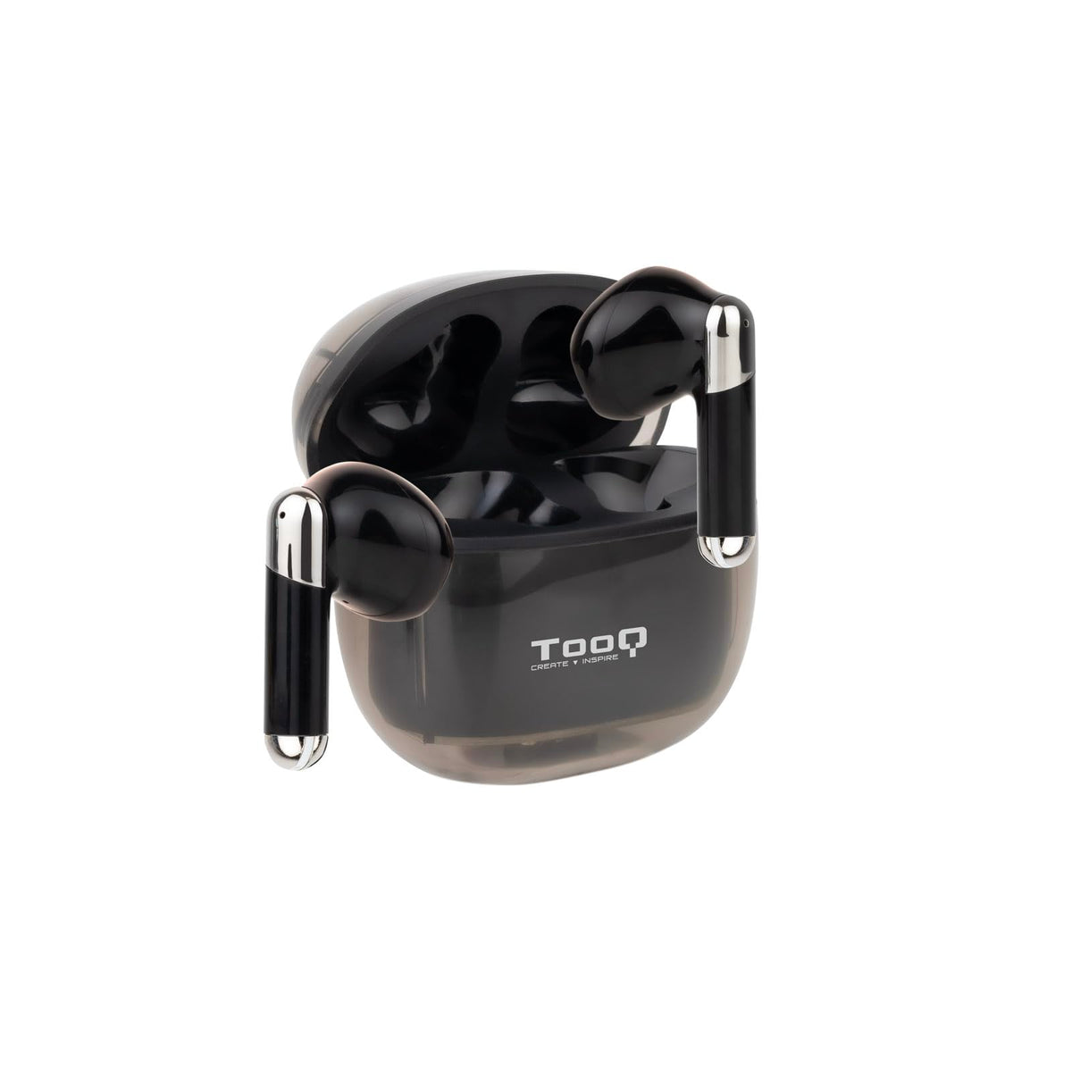 Auriculares Bluetooth TooQ Onyx TQBWH-0054B con estuche de carga/ Autonomía 4h/ Negros