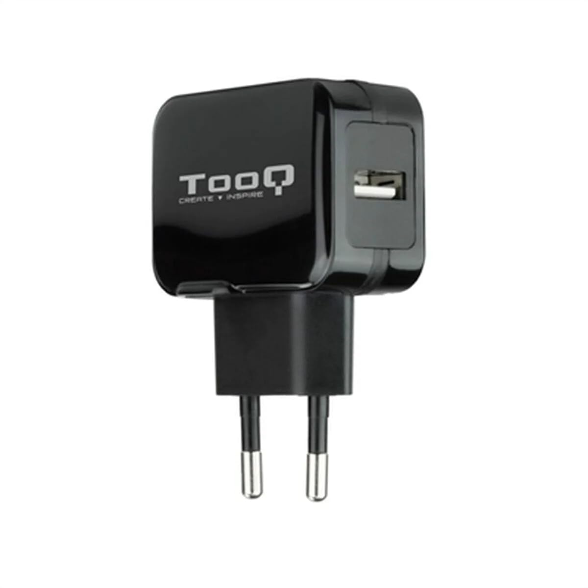 Cargador de Pared TooQ TQWC-1S01/ 1xUSB/ 12W/ Negro