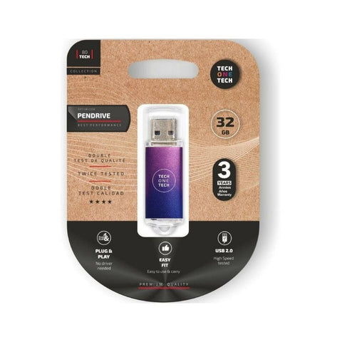 Pendrive 32GB Tech One Tech Be Fade USB 2.0/ Purpura Degradado