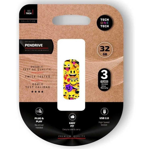 Pendrive 32GB Tech One Tech Emoji collage USB 2.0