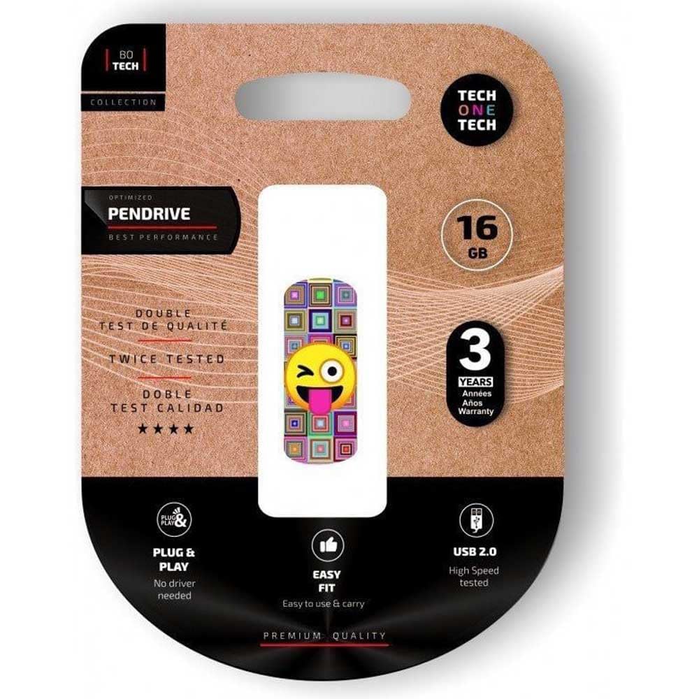 Pendrive 16GB Tech One Tech Emoji guiño USB 2.0