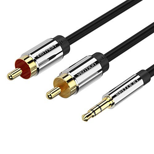 Cable Estéreo Vention BCFBH/ Jack 3.5 Macho - 2x RCA Macho/ 2m/ Negro